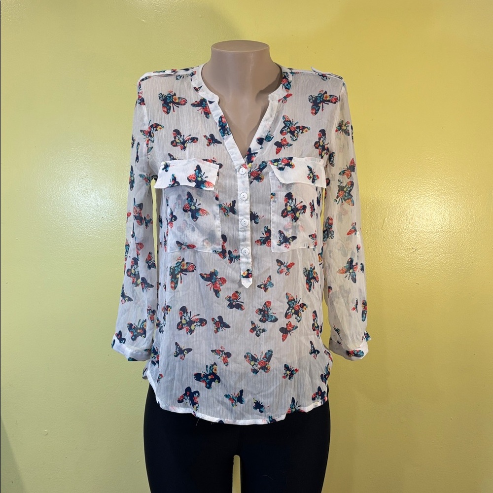 Butterfly Print Women's Top